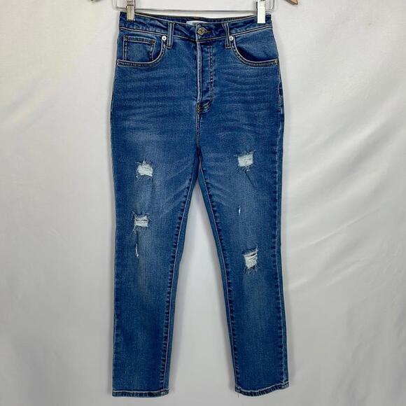 Forever 21 Women’s High‎ Rise Distressed Jeans Size 27 - Picture 1 of 9